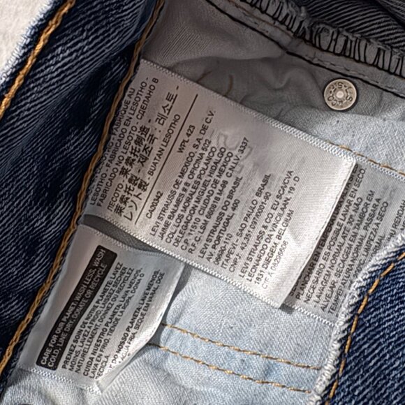 Levis 505 Mens Straight Fit Blue Denim Jeans 29 X 30 Classic Style - Picture 8 of 13